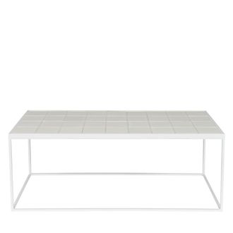 Zuiver Mesa de centro de cer&aacute;mica esmaltada blanca