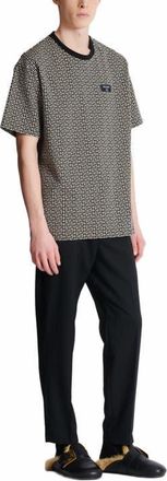 Balmain Monogram Jacquard T-Shirt in Black at Nordstrom, Size Xxx-Large