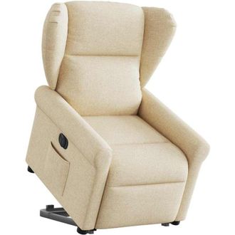 vidaXL Vidaxl - Sill&oacute;n El&eacute;ctrico Reclinable Elevable De Tela Color Crema