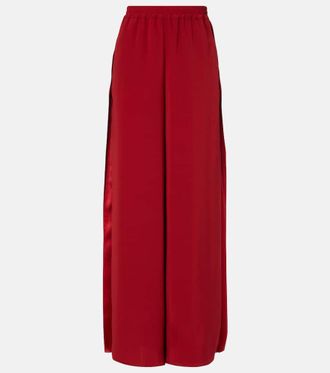 Max Mara Pantalones anchos de crep&eacute;