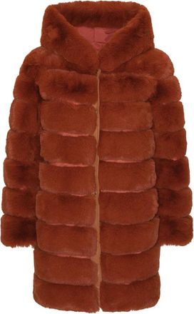 Americandreams Blake Faux Fur Jas - Dames - Jassen - Bruin - S - Polyester - Jassen