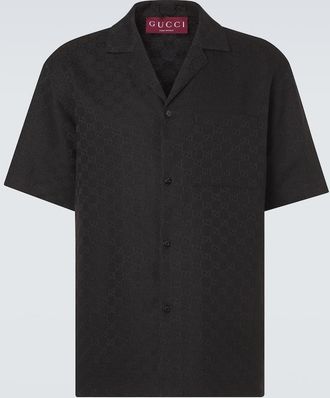 Gucci Camicia da bowling in GG Canvas in misto lino
