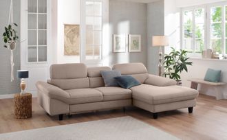 HOME AFFAIRE Ecksofa »Pilot L-Form« mit Kopfteilverstellung, wahlweise mit Bettfunktion & Bettkasten
