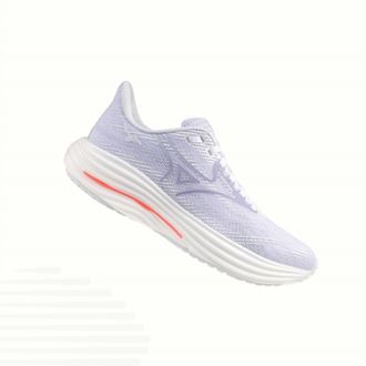 Mizuno Womens Wave Rider Twenty Nine Sneaker In White Icelandic Blue