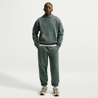 Nike Mens Solo Fleece Loose Cuffed Pants in Green | IZ2770-303
