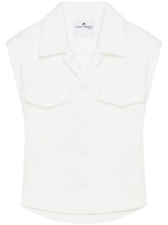 Courrèges sleeveless shirt - White
