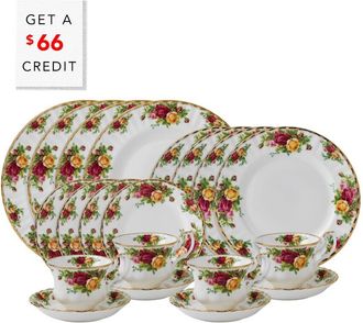 Royal Albert Old Country Roses 20Pc Dinnerware Set With $66 Credit