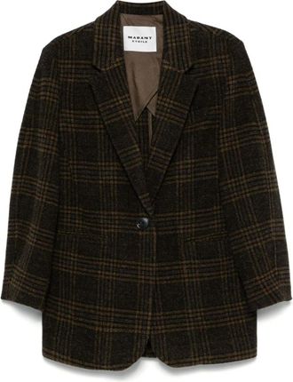 Isabel Marant Jassen, Dames, Groen, XS, Wol, Elegante Wollen Jas Aw 25