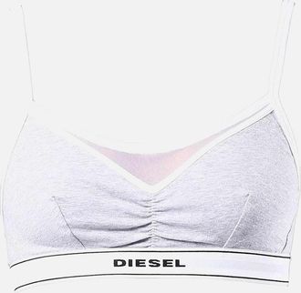 Diesel Womens LAVY Cotton Bralette, Grey - Size: 10/8