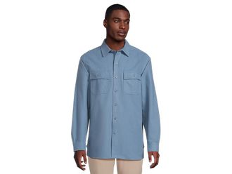 L.L.Bean Chamois Shirt Traditional Fit Mens Clothing Chalk Blue : 2XL, Cotton