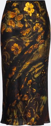 Dries Van Noten Gonna sottoveste in raso di seta