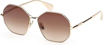 Max Mara MM0168 32F Womens Sunglasses Gold Size 57
