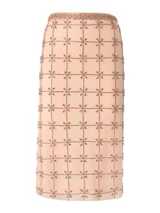 Pinko Tulle Midi Skirt With Crystals