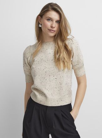 Icone Womens Short puff-sleeve sweater
