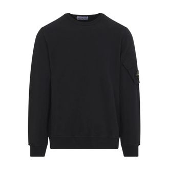 Stone Island Katoenen sweater - Heren - Sweatshirts - Zwart - XL - Katoen - Hoodies & sweatvesten