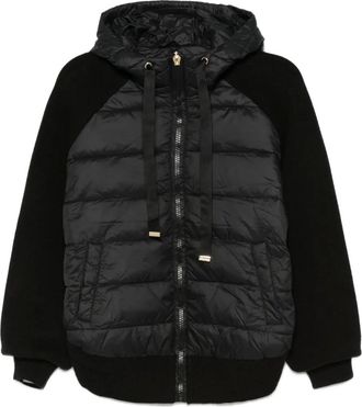 Twin-Set Piumino trapuntato con cappuccio - Nero