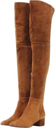 Generic Womens Classic Round Toe Over The Knee Boots Side Zipper Square Heel Long Boots Shoes