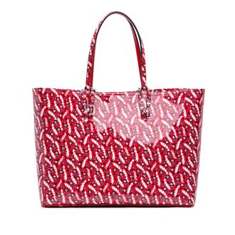 Christian Louboutin Tweedehands Patent Ginzana Print Cabata Tote