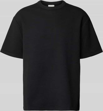 Calvin Klein T-Shirt mit Rundhalsausschnitt Modell CRINKLE CREPE SPACER in Black, Gr&ouml;&szlig;e XL