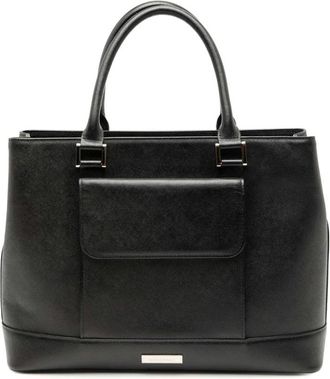 Burberry Pre-owned Handbags, female, Black, Size: ONE SIZE Pre-owned Structured Satchel