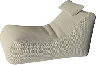 Dmora Dmora - Puf Abuli, Sill&oacute;n Multiusos, Puf, Puf Reposapi&eacute;s, Made In Italy, 70x120 H65 Cm, Beige