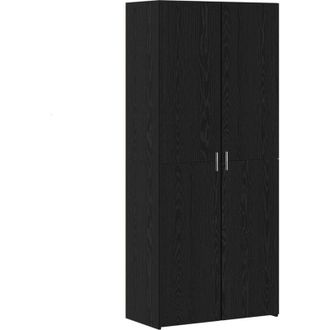 vidaXL Highboard Black Oak 40x42.5x185 cm Engineered Wood Vidaxl