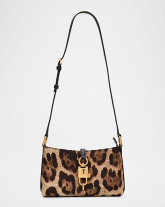 Dolce & Gabbana Lock Leopard-Print Shoulder Bag