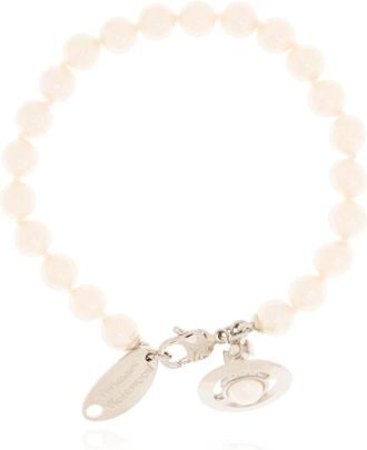 Vivienne Westwood Simonetta Pearl Bracelet - Dames - Armbanden - Beige - ONE Size - Accessoires