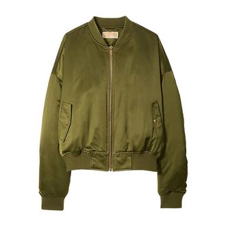 Michael Kors Giubbotto Bomber in Raso Ciré