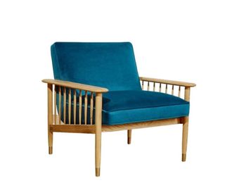 Robin des Bois Sill&oacute;n de roble y terciopelo ton turquoise