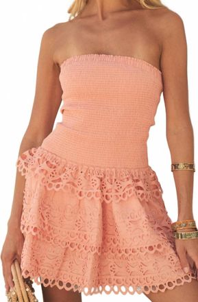 BTB Los Angeles Bandeau Tier Dress In Peach