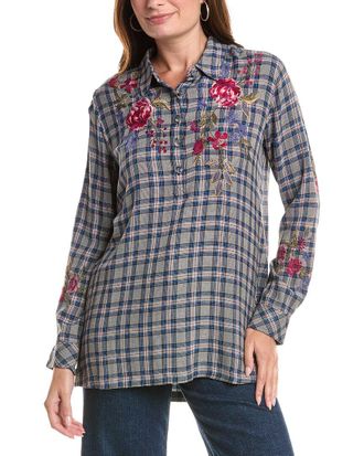 Johnny Was Side Button Henley Tunic
