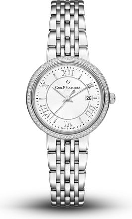 Bucherer Adamavi Quartz Diamond White Dial Ladies Watch 00.10315.08.15.31