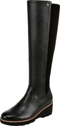 Vionic Ashland High Shaft Boots Black Leather J0749M1001 Womens