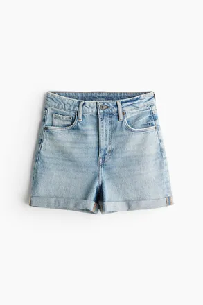 H&M Mom Ultra High Jeansshorts - Helles Denimblau