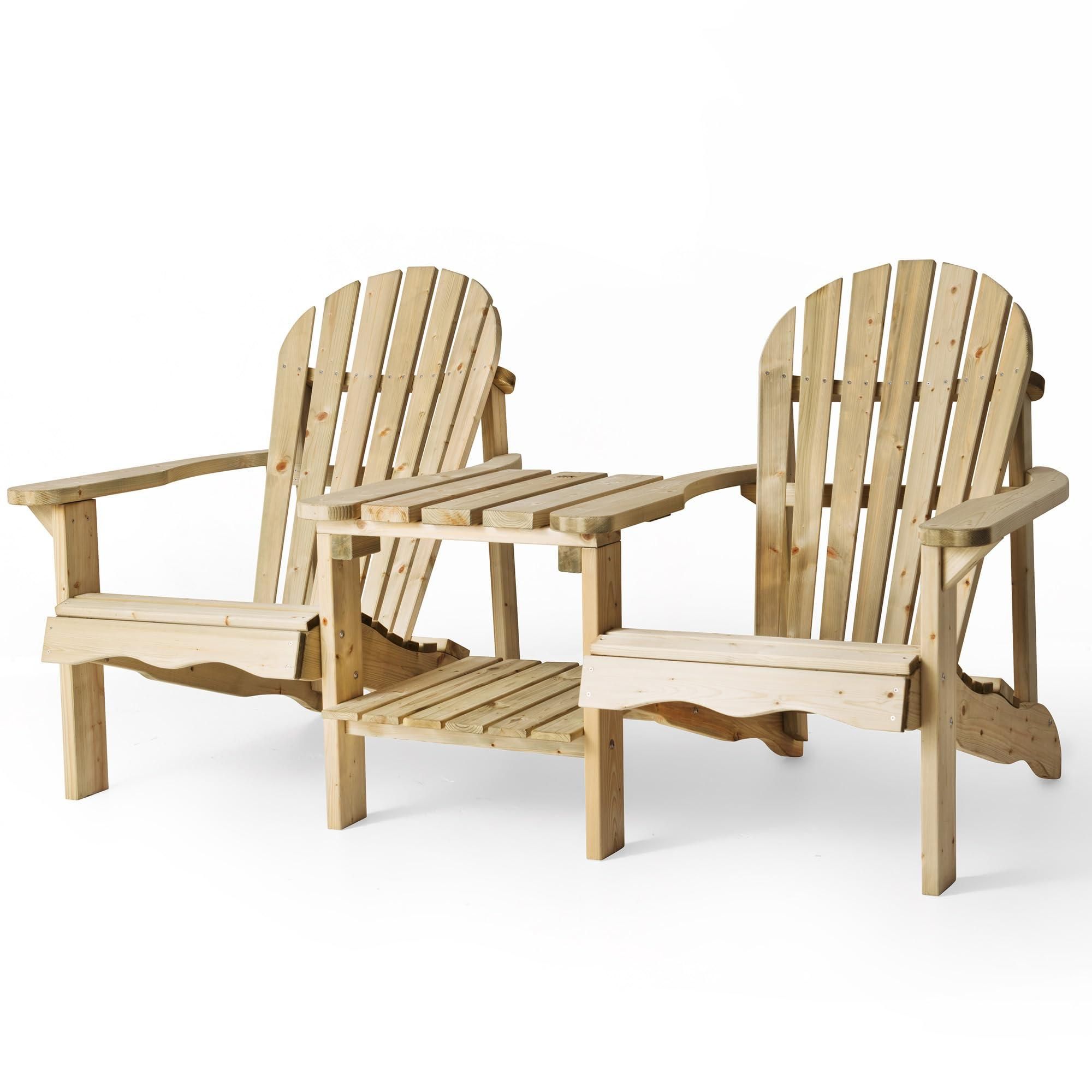 AMATA UNGURS Doppelbank Aus Holz - Wetterfeste Gartenbank Für Terrasse & Garten