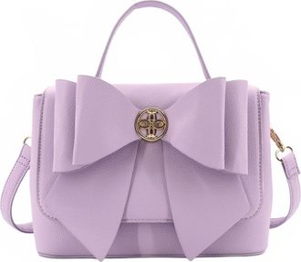 Like Dreams Womens Zoey Double Bow Crossbody Bag In Lilac