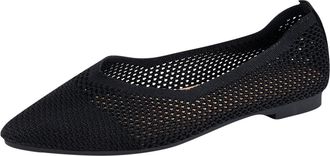 Generic Ladies Flat Shoes Pointed Toe Casual Ballet Flats Stylish Solid Color Breathable Lightweight Comfortable Slip On Ballet Shoes Classic Daily Black