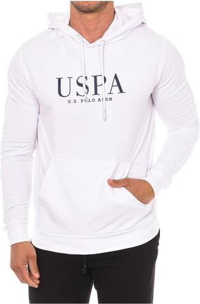 U.S.Polo Association Hoodie met verstelbaar trekkoord - Heren - Hoodies - Wit - 2XL - Katoen - Hoodies & sweatvesten