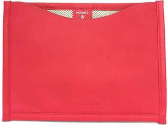 Herm&egrave;s Swift Leather Toile H Pouch (Pre-Owned)