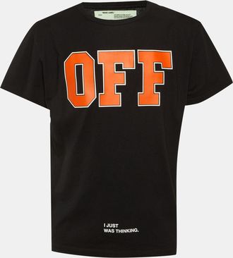 Off-white Black Off Print Cotton Crew Neck T-Shirt