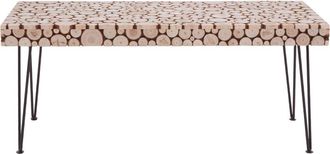 Premier Housewares Interiors by Premier Handcrafted Coffee Table, Versatile Design Wooden Table, Stable Coffee Table, Sleek Table With Hairpin Legs