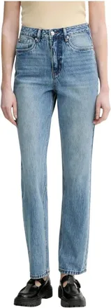 Gestuz GZlayza HW Rechte jeans - Dames - Jeans - Blauw - Maat: W27 Katoen