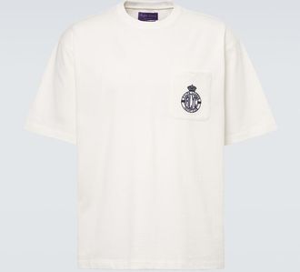 Ralph Lauren Purple Label Embroidered cotton-blend jersey T-shirt