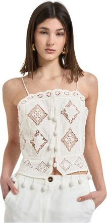 Isabel Marant Nelssy Top - female - Isabel Marant - Sleeveless Tops - White - S - Tops