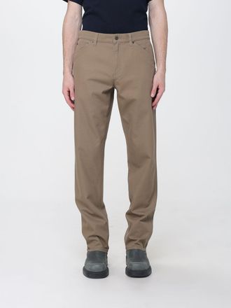 Burberry Pantaloni a gamba dritta in cotone con vita media e passanti