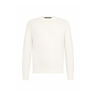 Herno C Mere Jumper - male - Herno - Round-neck Knitwear - White - L - Knitwear
