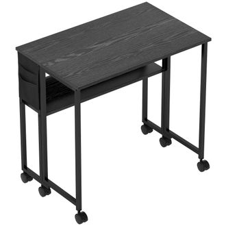 HOMCOM Escritorio plegable 80x50x75 cm negro