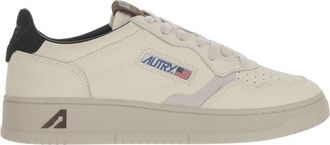 Autry Ivory/Black Suede Insert Leather Sneakers