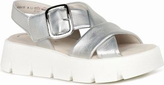 Gabor Womens Daphne Womens Sandals - Silver - Size: 5.5